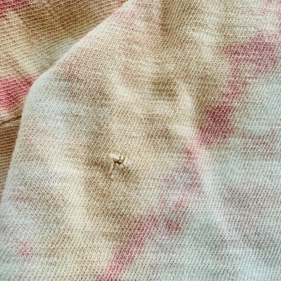 Cotton Citizen Tokyo Crop Cotton Tee Tie Dye Size Medium Cream Peach Pink - Picture 4 of 5